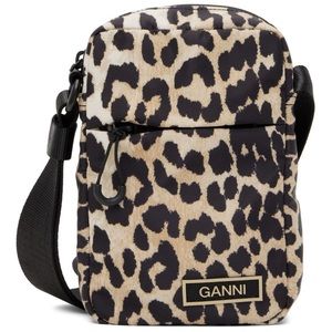 Ganni Festival Leopard-Print Recycled Shell Bag
